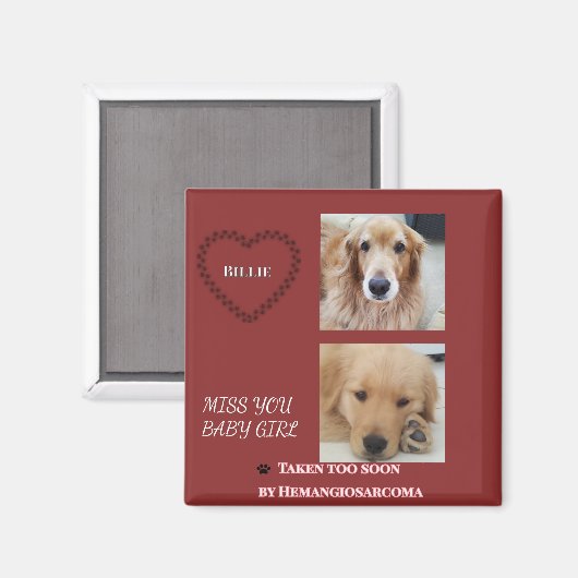 Deep Red Pet Loss Tribute マグネット (正面/裏面)