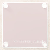 Deep Red Plain Elegant Professional Modern ガラスコースター (裏面)