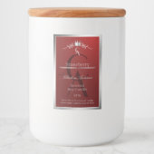 Deep Red Product Label with Silver Frame Monogram フードラベル (正面)