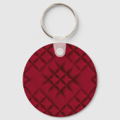 Deep Red Quilted Leather Pattern キーホルダー (裏面)