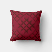 Deep Red Quilted Leather Pattern クッション (正面)