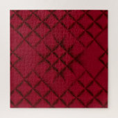 Deep Red Quilted Leather Pattern ジグソーパズル (縦)