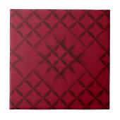 Deep Red Quilted Leather Pattern タイル (正面)