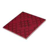 Deep Red Quilted Leather Pattern タイル (側面)