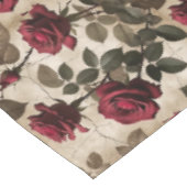 Deep Red Roses With Dark Green Leaves テーブルクロス (アングル)