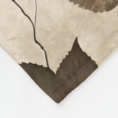 Deep Red Roses With Dark Green Leaves フリースブランケット (角)