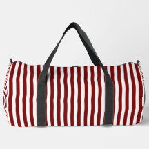 Deep Red Stripes on White | Stylish and Functional
