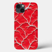 Deep Red Vein iPhone Case with Organic Texture Case-Mate iPhoneケース (裏面)