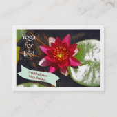 Deep Rose Colored Lotus Blossom Customizable 名刺 (正面)