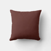Deep Rust Solid Throw Pillow クッション (裏面)