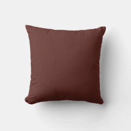 Deep Rust Solid Throw Pillow クッション