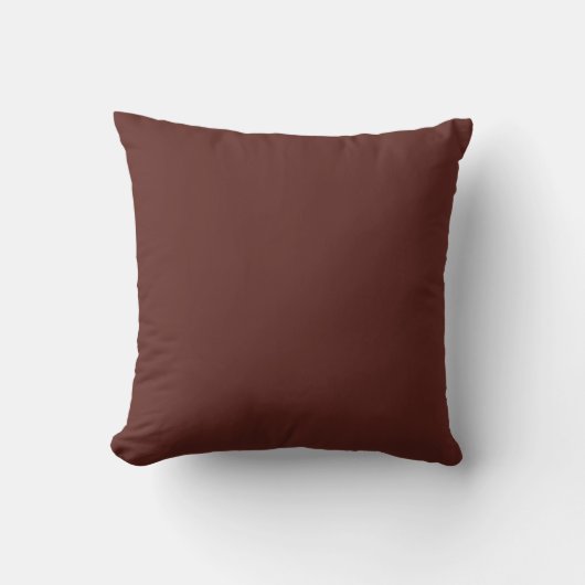 Deep Rust Solid Throw Pillow クッション (正面)