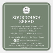 Deep Sage Sourdough Ingredient Cottage Law Sticker スクエアシール (正面)