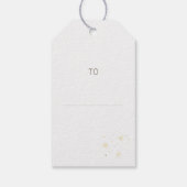 Deep Sage Wreath Gold Stars Christmas Family Name ギフトタグ (裏面)