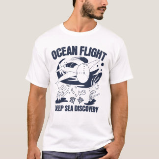 Deep Sea & Aircraft Doodle T-Shirt Tシャツ