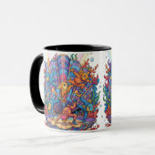 Deep Sea Breakdance: Urban Streetwear Fish Hip Hop マグカップ (正面左)