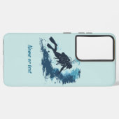 Deep Sea Diver Diving Underwater Custom Name text Samsung Galaxyケース (裏面横)