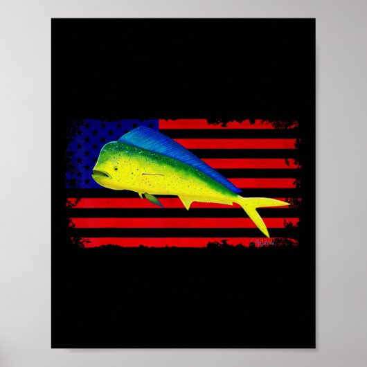 Deep Sea Fishing Mahi Mahi America July 4th  ポスター (正面)
