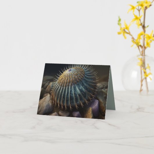 Deep Sea Urchin カード (黄色い花)