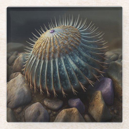 Deep Sea Urchin ガラスコースター (正面)