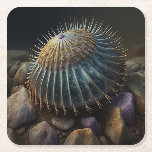 Deep Sea Urchin スクエアペーパーコースター (正面)