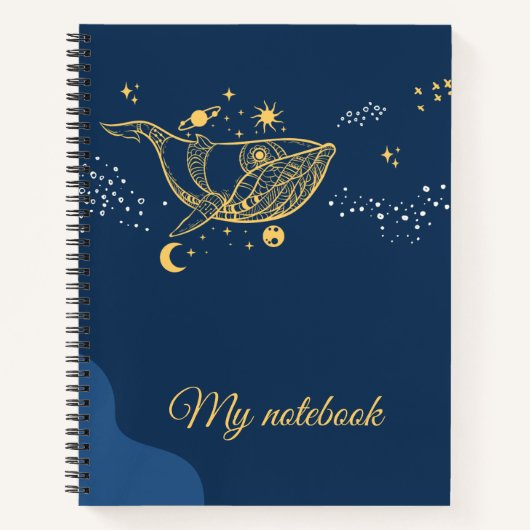 Deep Sea Whales Notebook – Ocean Depths Journal  ノートブック (正面)