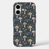 Deep Slate Blue Fungi Seamless Pattern Academic Case-Mate iPhoneケース (裏面)