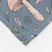 Deep Slate Gray Fungi | Cozy Neutral Housewarming フリースブランケット (角)