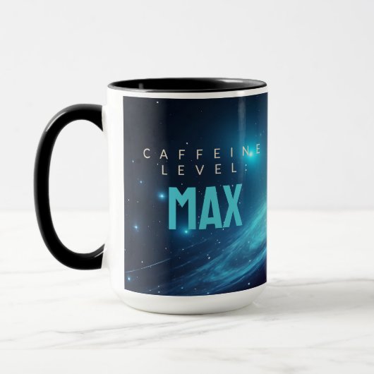 Deep Space Cosmic Energy Neon Abstract Galaxy マグカップ (左)