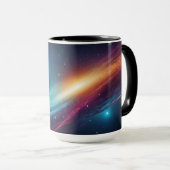 Deep Space Cosmic Energy Neon Abstract Galaxy マグカップ (正面右)
