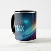 Deep Space Cosmic Energy Neon Abstract Galaxy マグカップ (正面左)