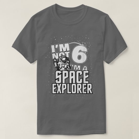 Deep Space Eplorer Astronaut Birthday Tee  6  Tシャツ (デザイン正面)