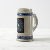 Deep Space Star Stein Mug - Blue/Grey Celestial Ar ビールジョッキ (正面右)