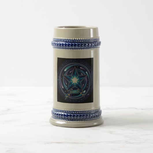 Deep Space Star Stein Mug - Blue/Grey Celestial Ar ビールジョッキ (中央)