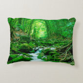 Deep summer woodforest,backwoods,deep,depth,flow,l アクセントクッション (裏面)