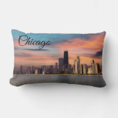 Deep Sunset over Chicago ランバークッション (正面)