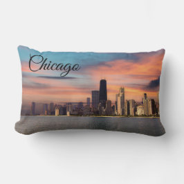 Deep Sunset over Chicago ランバークッション