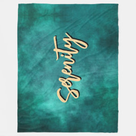 Deep Teal Serenity フリースブランケット