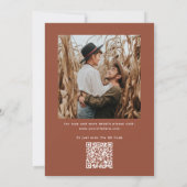 Deep Terracotta Fall Wedding | Autumn Photo & QR 招待状 (裏面)