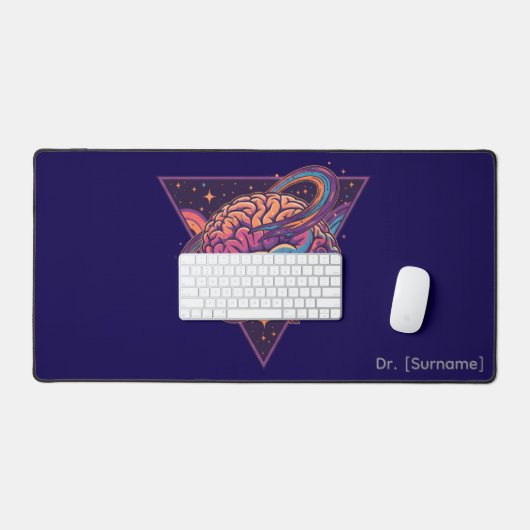 Deep Thinker - Custom Name Robot Brain Desk Mat デスクマット (キーボード&マウス)