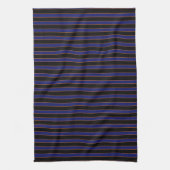 Deep Vintage Striped Blue Pattern Kitchen Towel キッチンタオル (縦)
