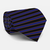 Deep Vintage Striped Blue Pattern Neck Tie ネクタイ (ロール)