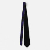Deep Vintage Striped Blue Pattern Neck Tie ネクタイ (裏面)