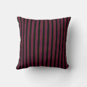 Deep Vintage Striped Pattern Throw Pillow クッション (裏面)