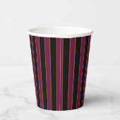 Deep Vintage Striped Pink Pattern Paper Cups 紙コップ (右)