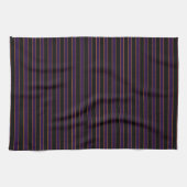 Deep Vintage Striped Purple Pattern Kitchen Towel キッチンタオル (横)