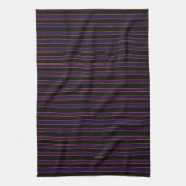 Deep Vintage Striped Purple Pattern Kitchen Towel キッチンタオル (縦)