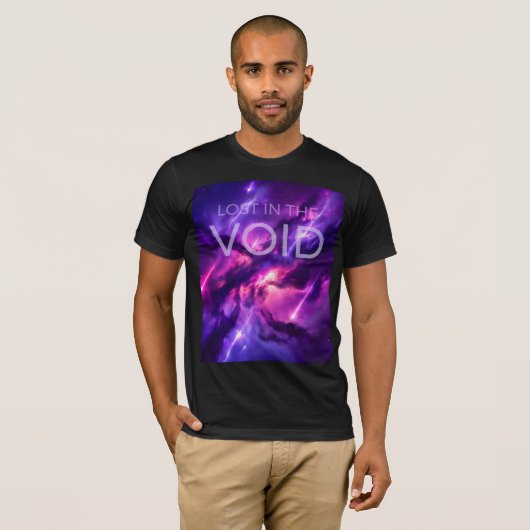 Deep Violet Cosmic Space Galaxy Graphic Tシャツ (正面フル)