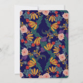 Deep Wildflower Garden Illustrated Wedding 招待状 (裏面)