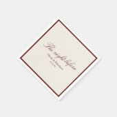 Deep Wine Old Money Rehearsal Dinner Napkin スタンダードカクテルナプキン (角)